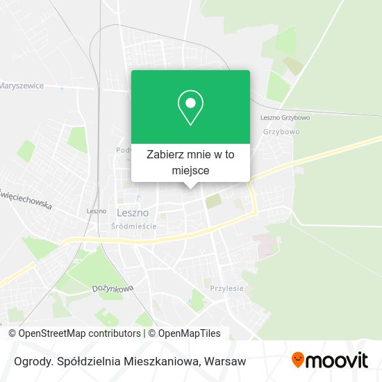 Mapa Ogrody. Spółdzielnia Mieszkaniowa