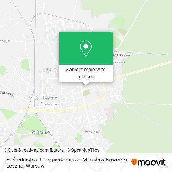 Mapa Pośrednictwo Ubezpieczeniowe Mirosław Kowerski Leszno