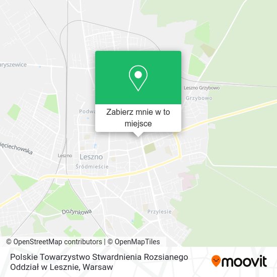 Mapa Polskie Towarzystwo Stwardnienia Rozsianego Oddział w Lesznie