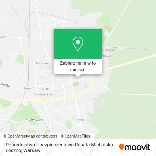 Mapa Pośrednictwo Ubezpieczeniowe Renata Michalska Leszno