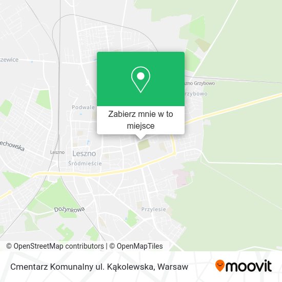 Mapa Cmentarz Komunalny ul. Kąkolewska