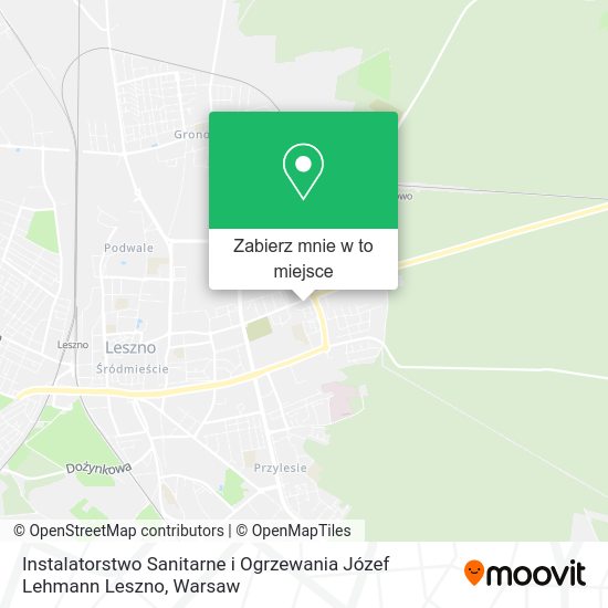 Mapa Instalatorstwo Sanitarne i Ogrzewania Józef Lehmann Leszno