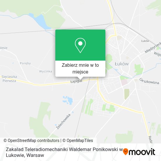 Mapa Zakalad Teleradiomechaniki Waldemar Ponikowski w Lukowie