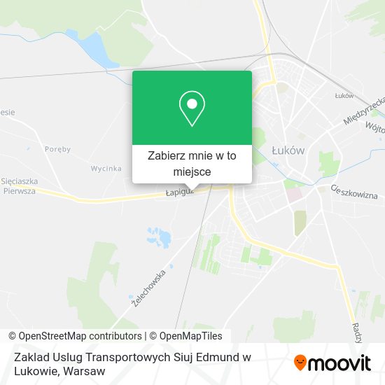 Mapa Zaklad Uslug Transportowych Siuj Edmund w Lukowie