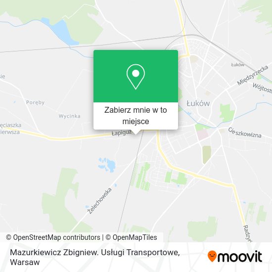 Mapa Mazurkiewicz Zbigniew. Usługi Transportowe