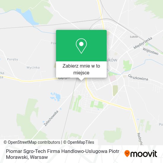 Mapa Piomar Sgro-Tech Firma Handlowo-Uslugowa Piotr Morawski