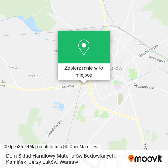 Mapa Dom Skład Handlowy Materiałów Budowlanych. Kamiński Jerzy Łuków