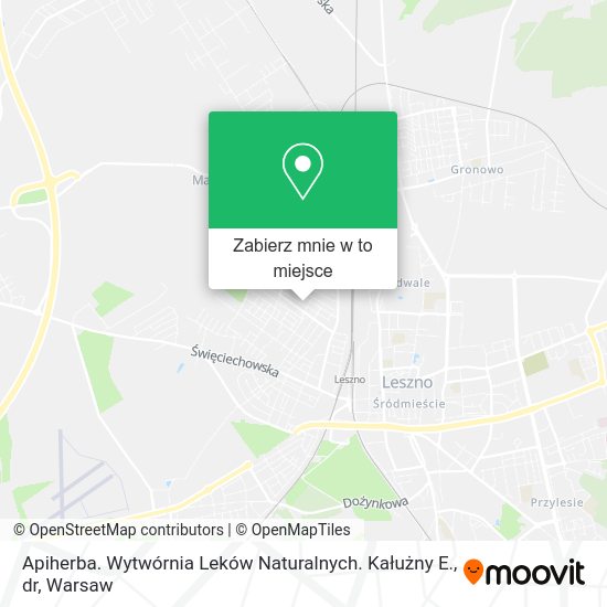 Mapa Apiherba. Wytwórnia Leków Naturalnych. Kałużny E., dr