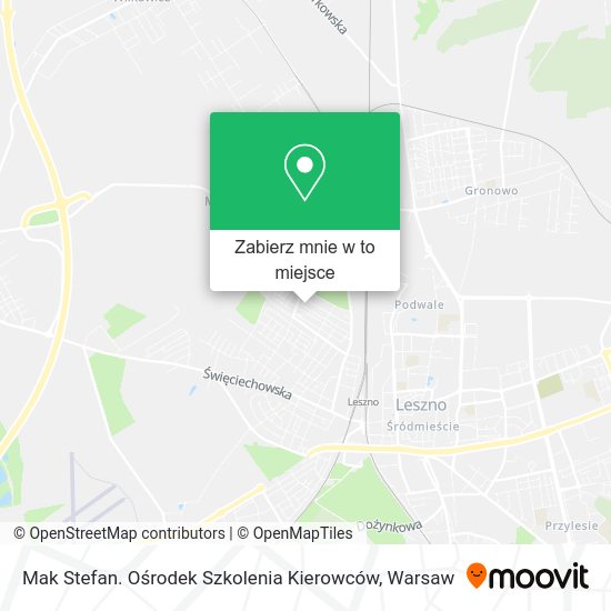 Mapa Mak Stefan. Ośrodek Szkolenia Kierowców