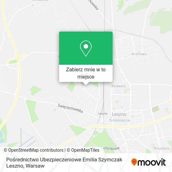 Mapa Pośrednictwo Ubezpieczeniowe Emilia Szymczak Leszno