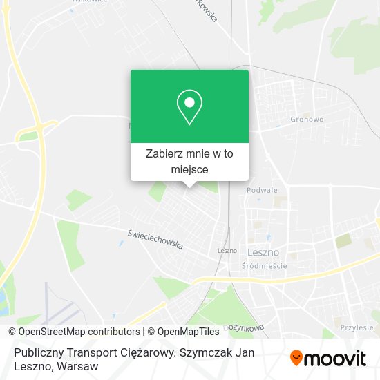 Mapa Publiczny Transport Ciężarowy. Szymczak Jan Leszno