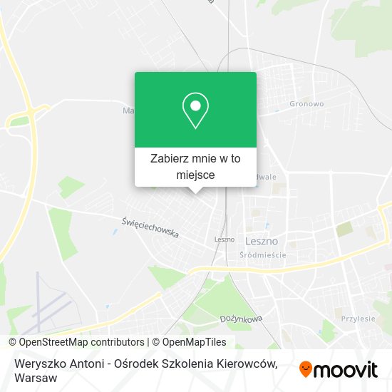 Mapa Weryszko Antoni - Ośrodek Szkolenia Kierowców