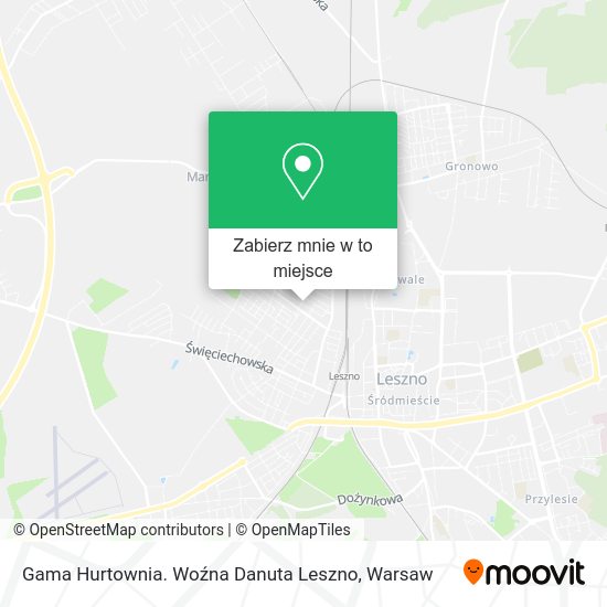 Mapa Gama Hurtownia. Woźna Danuta Leszno