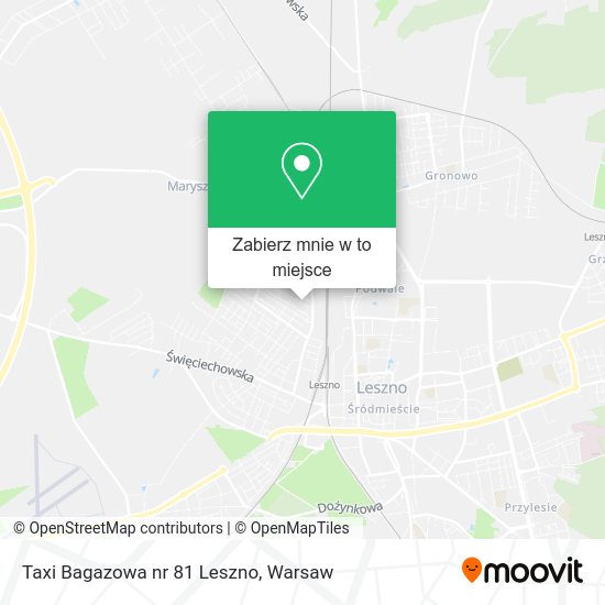 Mapa Taxi Bagazowa nr 81 Leszno