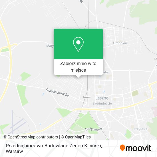 Mapa Przedsiębiorstwo Budowlane Zenon Kiciński