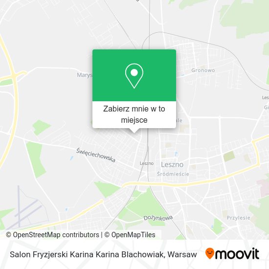 Mapa Salon Fryzjerski Karina Karina Blachowiak