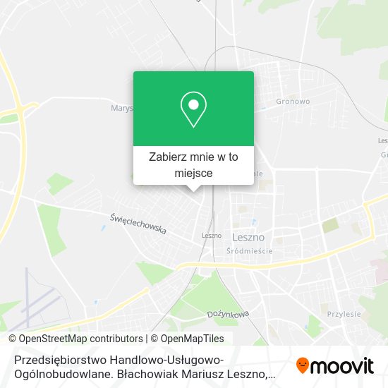 Mapa Przedsiębiorstwo Handlowo-Usługowo-Ogólnobudowlane. Błachowiak Mariusz Leszno