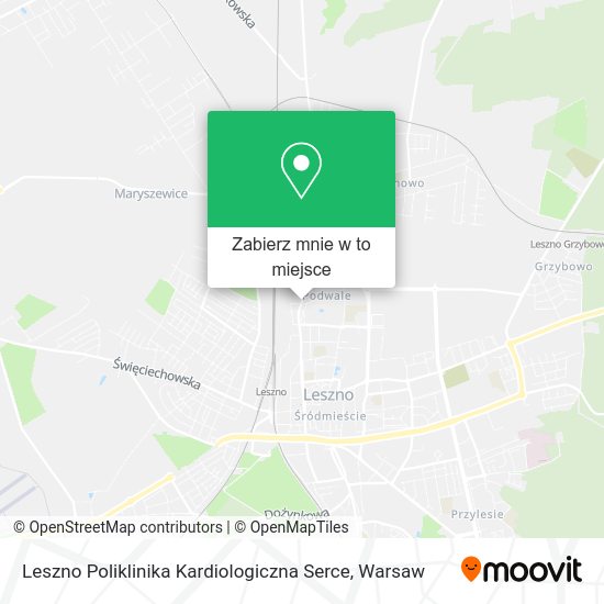 Mapa Leszno Poliklinika Kardiologiczna Serce