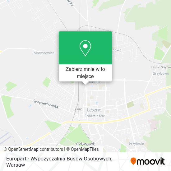 Mapa Europart - Wypożyczalnia Busów Osobowych