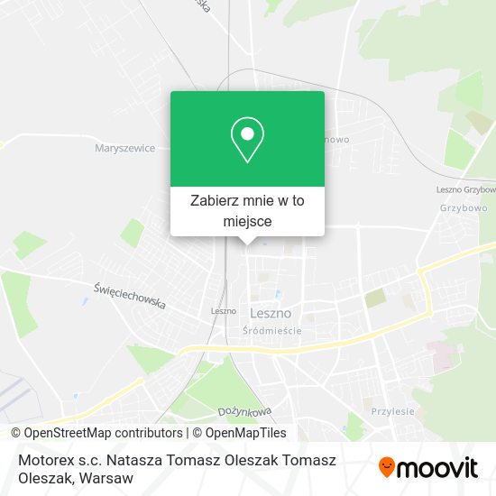 Mapa Motorex s.c. Natasza Tomasz Oleszak Tomasz Oleszak