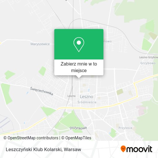 Mapa Leszczyński Klub Kolarski