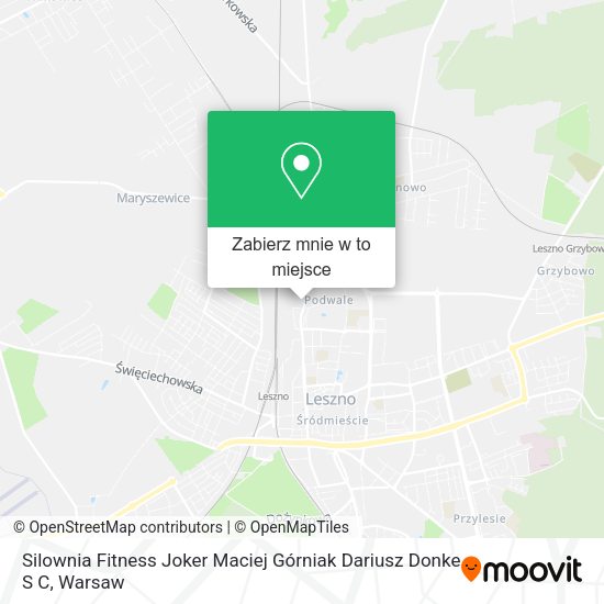 Mapa Silownia Fitness Joker Maciej Górniak Dariusz Donke S C