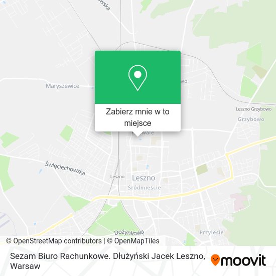 Mapa Sezam Biuro Rachunkowe. Dłużyński Jacek Leszno