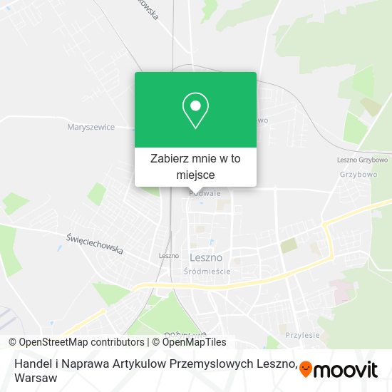 Mapa Handel i Naprawa Artykulow Przemyslowych Leszno