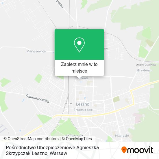 Mapa Pośrednictwo Ubezpieczeniowe Agnieszka Skrzypczak Leszno