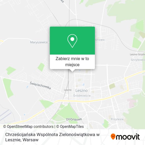 Mapa Chrześcijańska Wspólnota Zielonoświątkowa w Lesznie