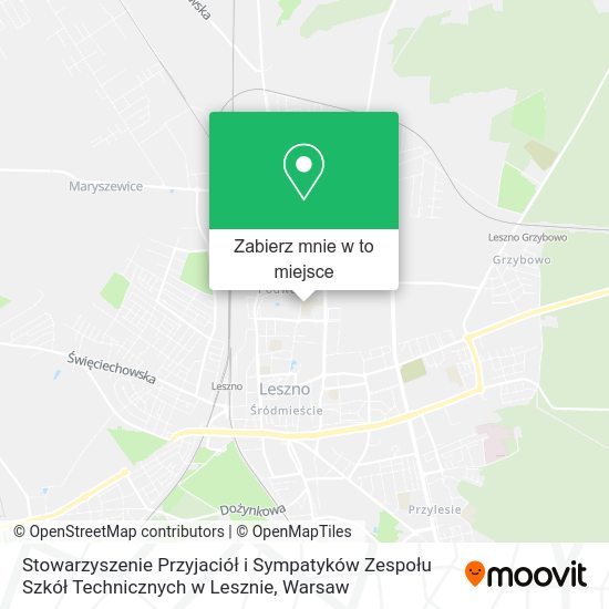 Mapa Stowarzyszenie Przyjaciół i Sympatyków Zespołu Szkół Technicznych w Lesznie