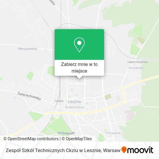 Mapa Zespół Szkół Technicznych Ckziu w Lesznie