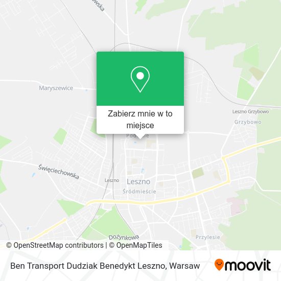 Mapa Ben Transport Dudziak Benedykt Leszno