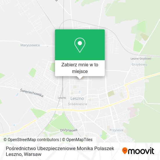 Mapa Pośrednictwo Ubezpieczeniowe Monika Polaszek Leszno