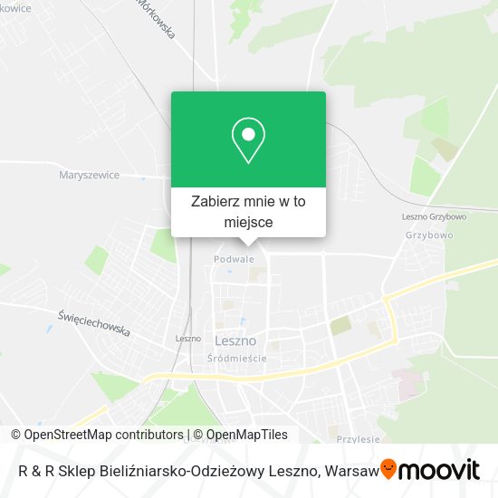 Mapa R & R Sklep Bieliźniarsko-Odzieżowy Leszno