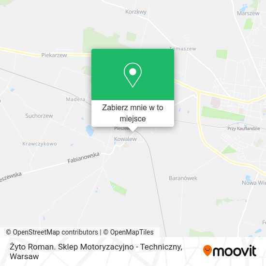 Mapa Żyto Roman. Sklep Motoryzacyjno - Techniczny