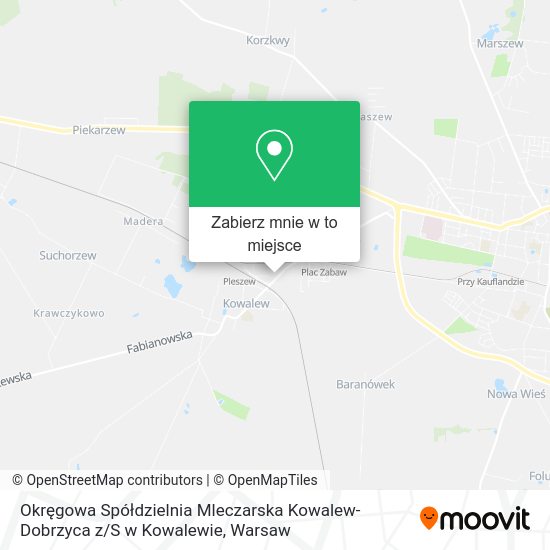 Mapa Okręgowa Spółdzielnia Mleczarska Kowalew-Dobrzyca z / S w Kowalewie