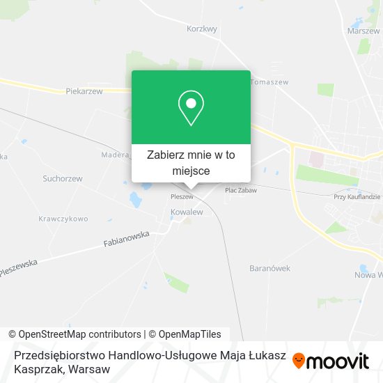 Mapa Przedsiębiorstwo Handlowo-Usługowe Maja Łukasz Kasprzak