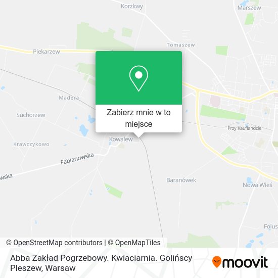 Mapa Abba Zakład Pogrzebowy. Kwiaciarnia. Golińscy Pleszew