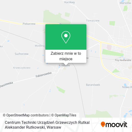 Mapa Centrum Techniki Urządzeń Grzewczych Rutkal Aleksander Rutkowski