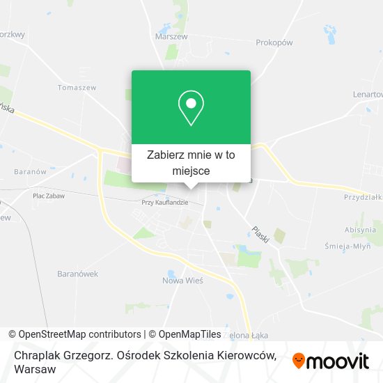 Mapa Chraplak Grzegorz. Ośrodek Szkolenia Kierowców