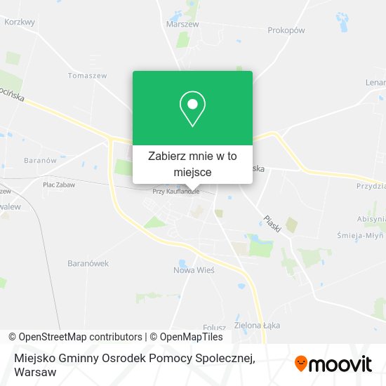 Mapa Miejsko Gminny Osrodek Pomocy Spolecznej