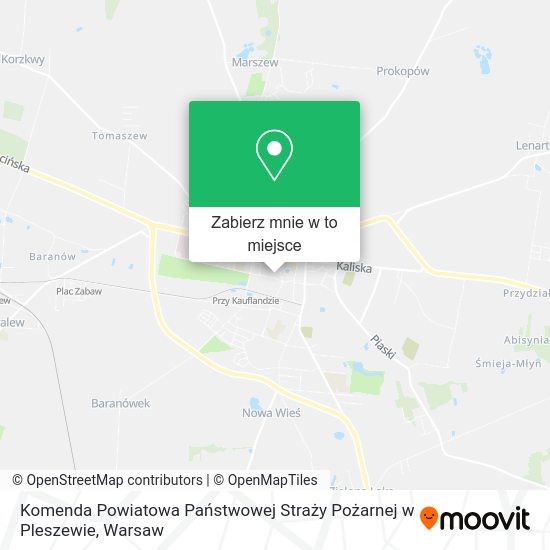 Mapa Komenda Powiatowa Państwowej Straży Pożarnej w Pleszewie