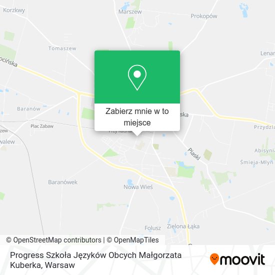 Mapa Progress Szkoła Języków Obcych Małgorzata Kuberka