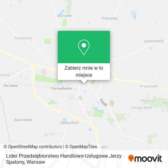 Mapa Lider Przedsiębiorstwo Handlowo-Usługowe Jerzy Spalony