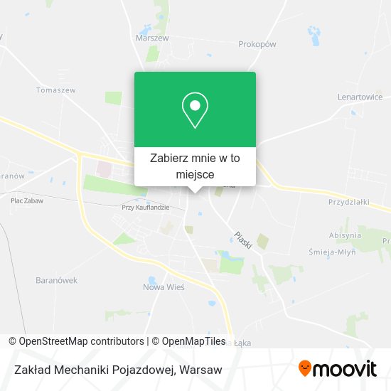 Mapa Zakład Mechaniki Pojazdowej