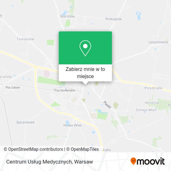 Mapa Centrum Usług Medycznych