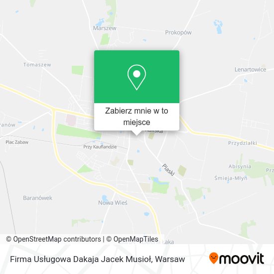 Mapa Firma Usługowa Dakaja Jacek Musioł