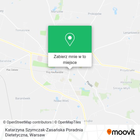 Mapa Katarzyna Szymczak-Zasańska Poradnia Dietetyczna