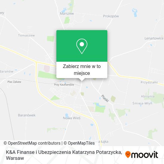 Mapa K&A Finanse i Ubezpieczenia Katarzyna Potarzycka